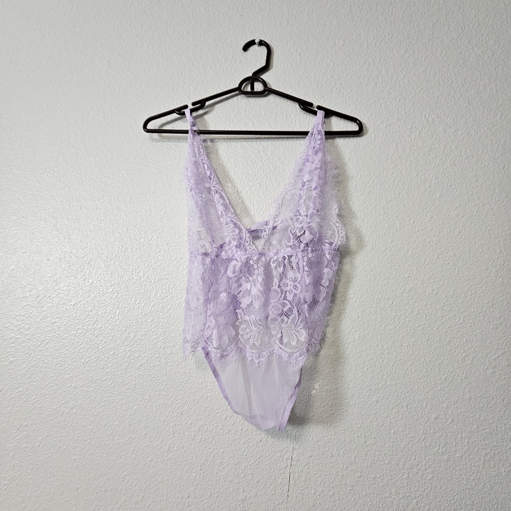 Nwt Adore Me Lavender Lace Bodysuit Sz S